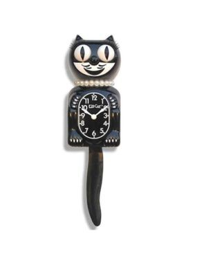 Classic Black Lady KIT-CAT CLOCK KAT KLOCK
